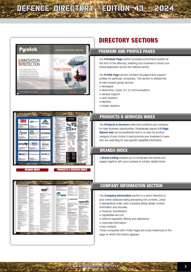 Australian & New Zealand Defence Directory Media Kit Page 3